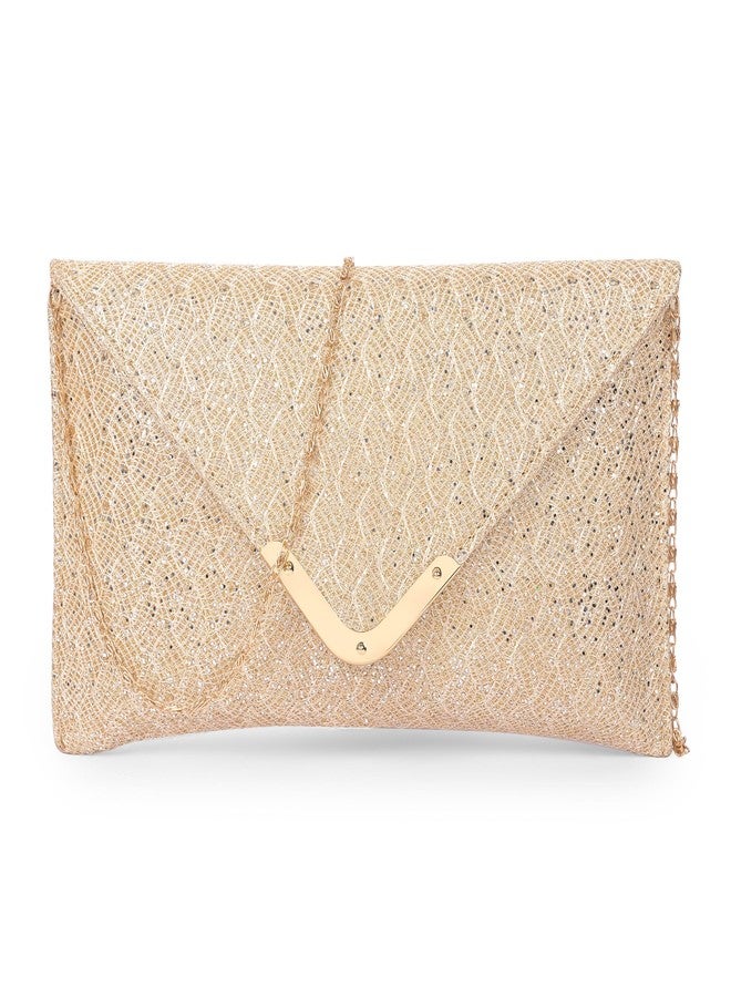 ADISA CL029 women clutch/sling bag (Gold) - Image 1